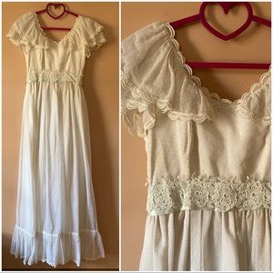 Vintage 60s cotton voile cottagecore dress